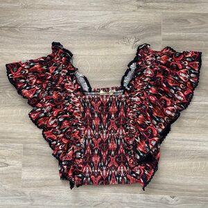 Anthropologie Flutter Sleeve Tank